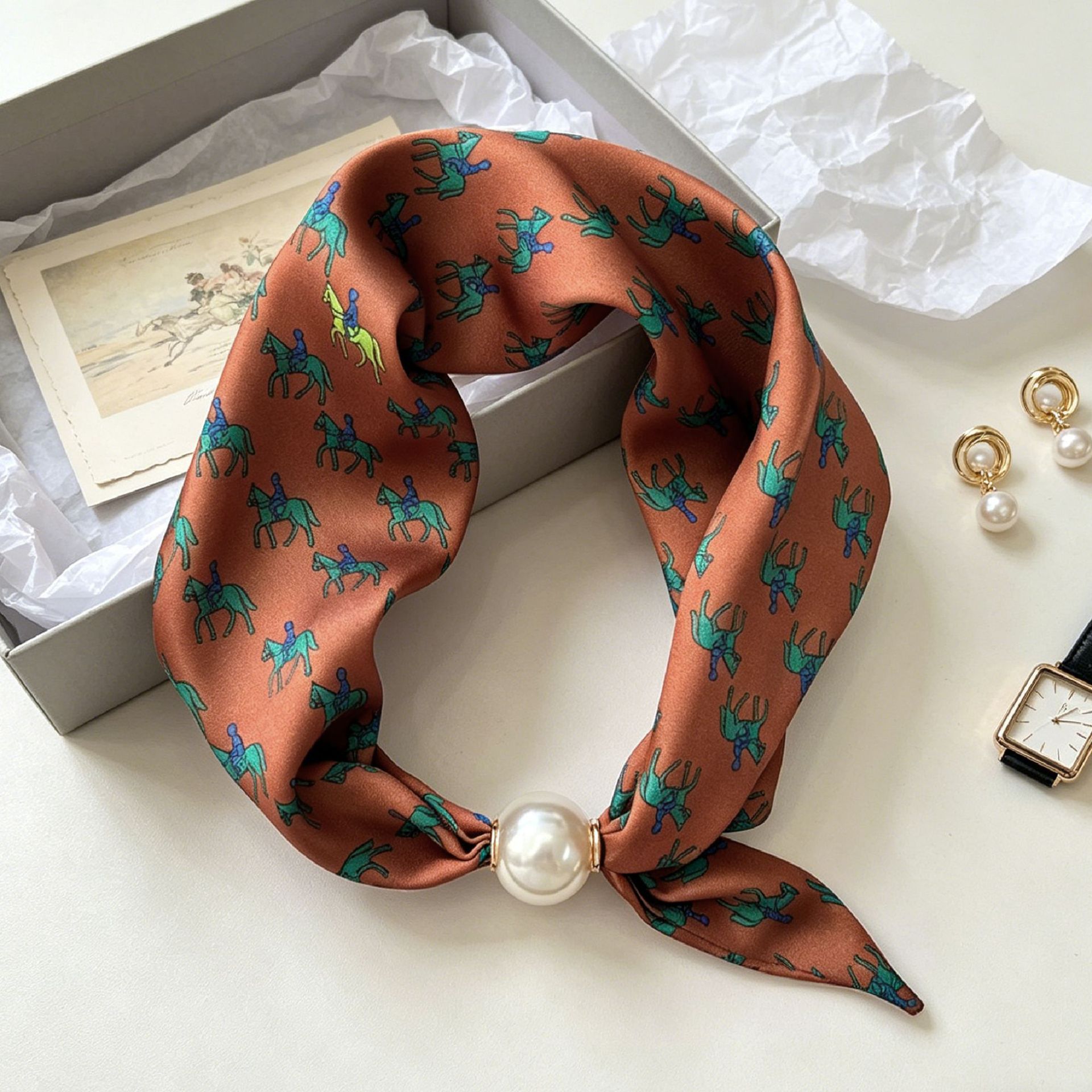 Face Scarf Mask - Sciarpa Magnetica di Lusso con Perle
