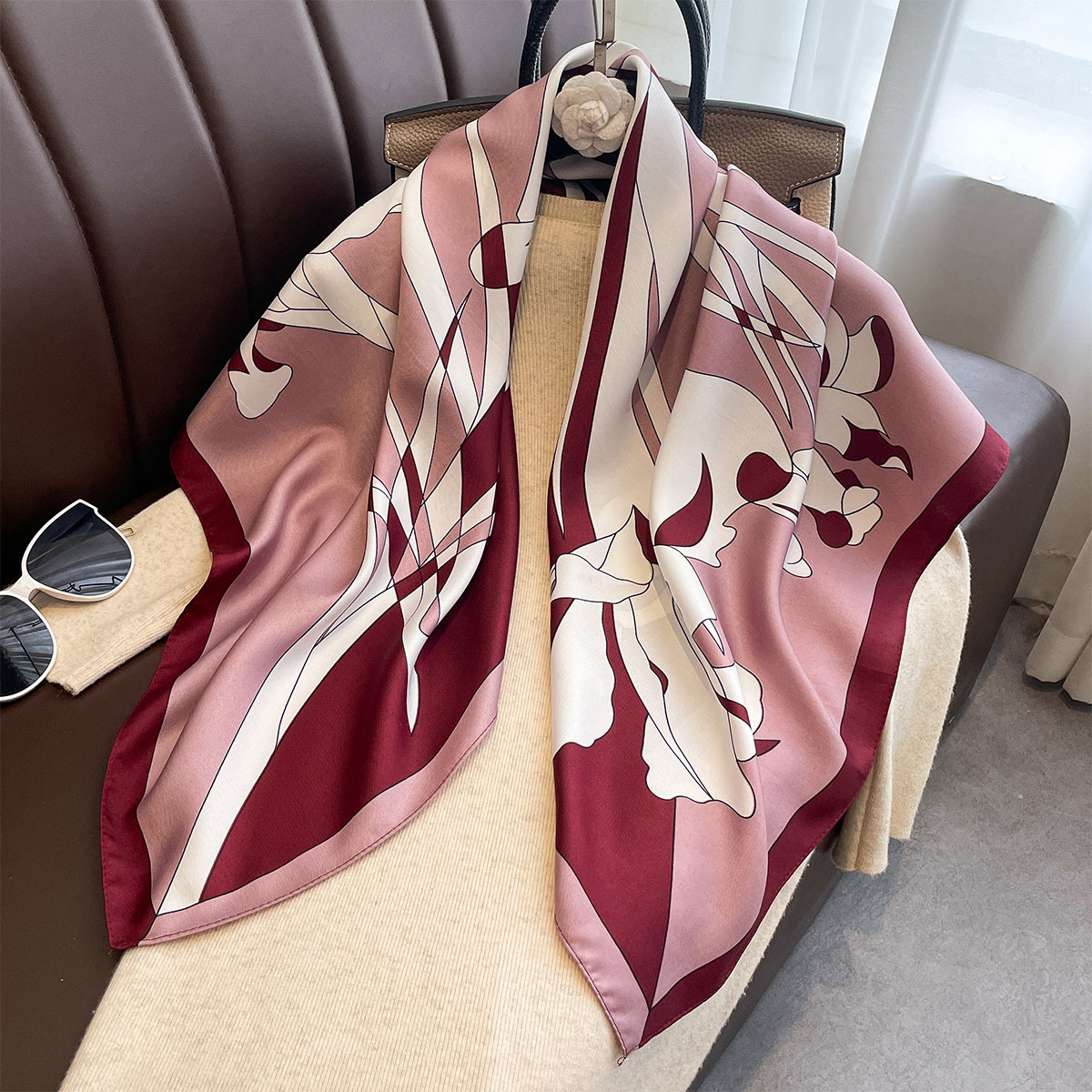 Scarf Silk Square - Sciarpa quadrata di lusso 90 *