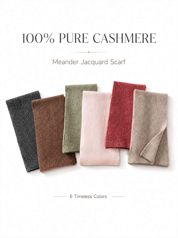 Sciarpa 100% Cashmere Jacquard - Muffler Men Wool recensione e prezzo