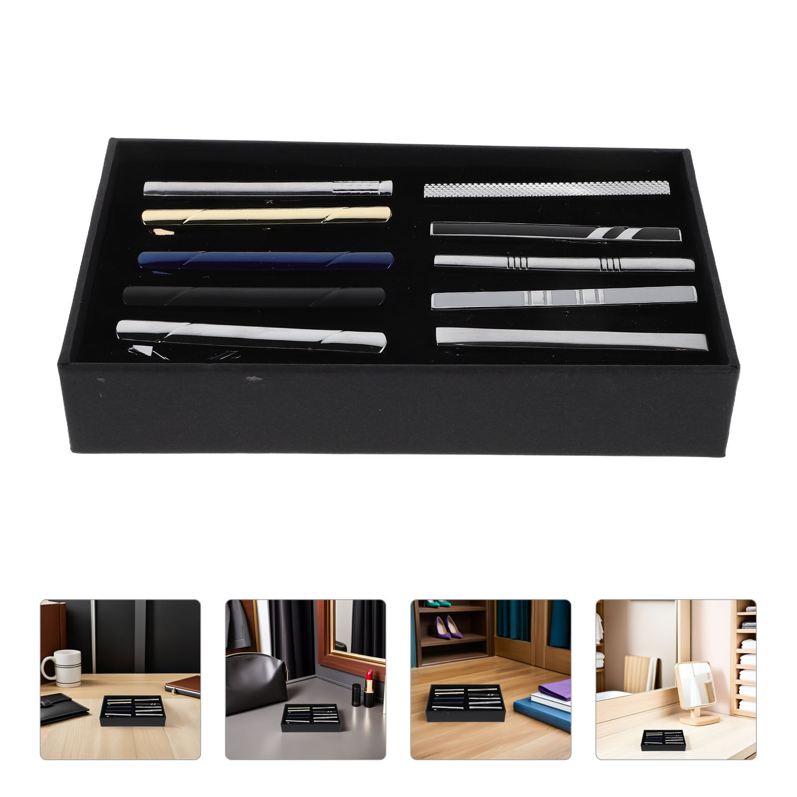 Set da 10 fermacravatte elegan - Tie Bar Set Gift recensione e prezzo