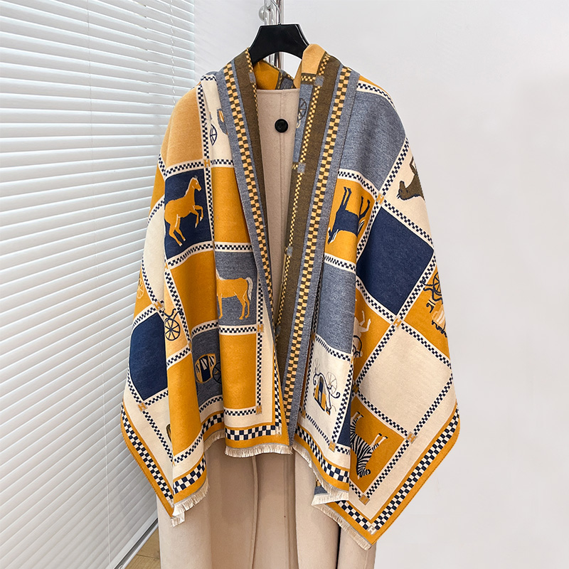 Lussuoso Poncho Caldo in Cashm - Woven Scarf Blanket recensione e prezzo